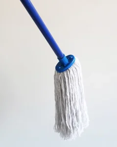 Household Plastic Socket 200 Gram Cotton Yarn Mop With Long Metal Handle Floor Cleaning Cotton Mop