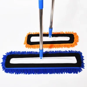 Household Removable Refill Durable Easy Clean Floor Cleaning Microfiber Absorb Dust Swivel Dust Flat Chenille Mop