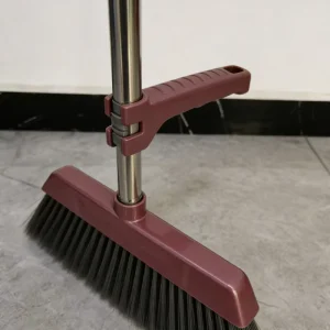 Household Rotatable Stainless Steel Plastic Brushes Long Handle Broom and Dustpan Cleaning Set