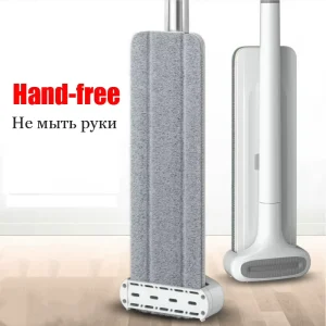 Household Self-Watered Flat Mop Bucket 360° Rotating Hands-Free Squeeze Floor Sweeper Mop