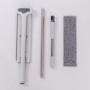 In Stock Portable 360 Rotary Wet Dry Floor Cleaning Tools Microfiber Head with Scraper Hands-Free Flat Mop