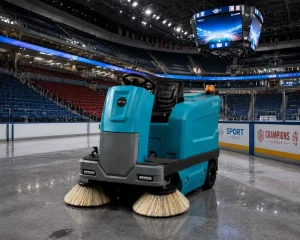 Independent Water Storage Tank GIYO S1400 Ride on Automatic Electric Separate Mist Spraying Floor Sweeper