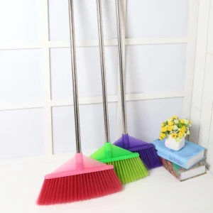 Indoor Plastic Floor Broom with Soft Bristles