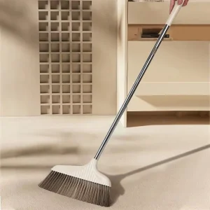 Indoor Stainless Steel Broom with Long Handle and PET Head