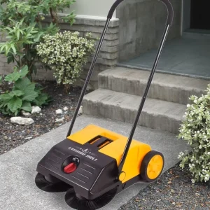 Indoor and Outdoor Push-Power Sweeper with Two Side Brushes