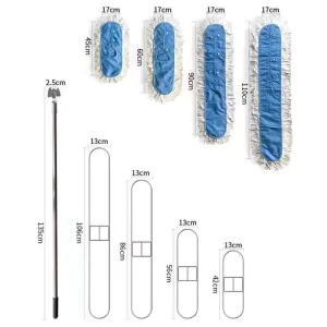 Industrial Autoclavable Stainless Steel Cleanroom Antistatic ESD Flat Dust Mop