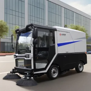 Industrial Battery-Powered Four-Wheel Road Brush Sweeper Cleaning Equipment