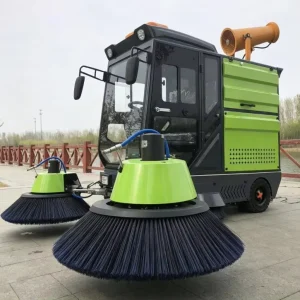 Industrial Battery Powered Road Sweeper ST-BR 220-180R Street Cleaning Machine with Enclosed Cabin Design