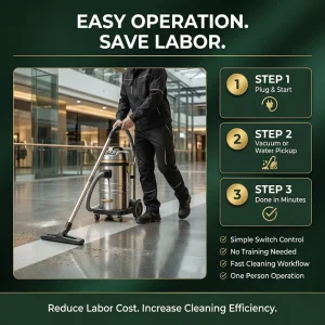 Industrial Carpet Cleaning Wet Dry Vacuum Cleaner 70L Stainless Steel Commercial Suction Vacuum Machine