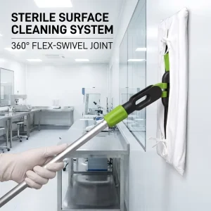 Industrial ESD Lint-Free Washable Flat Mop Cover, PU Polyurethane Foam Polyester Cleanroom Wiper