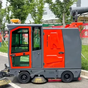 Industrial Electric Floor Sweeper with Dual Brush System, 625kg