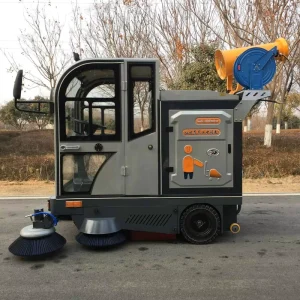 Industrial Electric Ride-On Self-Propelled Floor Cleaning Truck Vacuum Street Sweeper