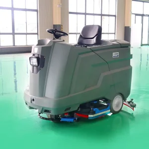 Industrial Electric Ride On Stainless Steel Floor Scrubber Automatic Obstacle Avoidance High Speed Cleaning 1 Year Warranty