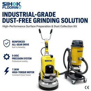 Industrial Floor Grinding Machine Planetary Gear Driven 7.5KW 9 Disc Gear Driven Concrete Polisher for Large Area Terrazzo