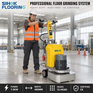 Industrial Floor Refurbishment Grinder 4 Heads Gear Driven Concrete Polishing Machine for Surface Preparation CE