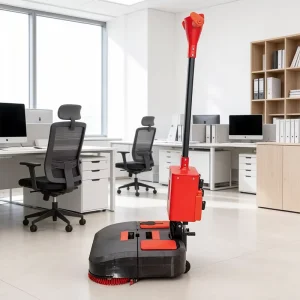 Industrial Floor Scrubber with Dual Brush, 20kPa Suction, and 400RPM Speed