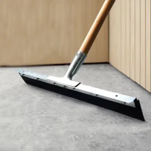Industrial Floor Squeegee With Rubber Blade and Plastic and Steel Handle for Kitchen Floor Cleaning, 24 in