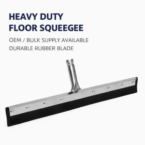 Industrial Floor Squeegee with Eco Friendly Metal Frame and Rubber Blade Threaded Handle for Bulk Supply & Private Label