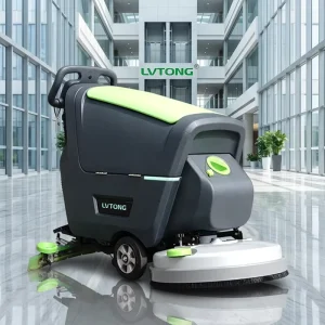 Industrial Heavy-Duty Electric Battery-Operated Floor Scrubber for Warehouses, Workshops, Garages, Concrete, and Tile Floors