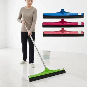 Industrial Heavy Duty Floor Squeegee Wiper with Rubber Bristle and Metal Handle for Outdoor Use