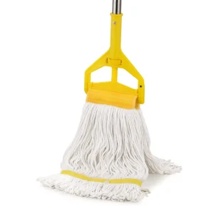 Industrial Heavy-Duty Wet Mop with 48-Inch Long Handle Cotton Commercial Mop for Floor Cleaning Home Kitchen Office