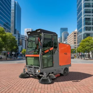 Industrial Ride-On Floor Sweeper for Outdoor Park and Warehouse Cleaning