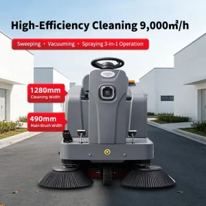 Industrial Ride On Sweeper for Factories Workshops Warehouses Logistics Centers