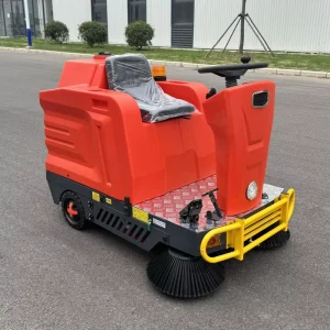 Industrial Ride-on Floor Sweeper 48V Battery Powered Road Sweeper Machine 1100mm Cleaning Width for Warehouse Factory