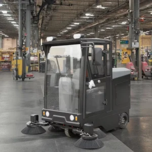 Industrial Ride on Street Floor Sweeper 1900mm Cleaning Width 48V Battery Powered 15600㎡/h Efficiency for Factory Road Park