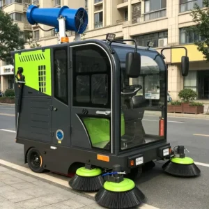 Industrial Road Sweeper Truck 48V High Pressure Washing and Sweeping Machine 1900mm Cleaning Width 150L Water Tank