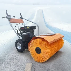 Industrial Snow Sweeper with Engine and Motor Gear-Driven Design for Snow Removal