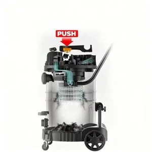Industrial Vacuum Cleaner 3600W 80L Wet and Dry with Wheels and Water Filtration for Outdoor Car Use