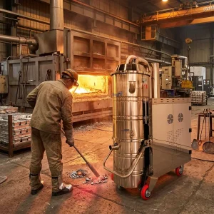 Industrial Vacuum Cleaner for Hot Aluminum Slag, Hot Copper Slag, Molten Metal Dust in Non-Ferrous Metal Smelting