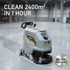 Industrial Walk Behind Floor Scrubber MN V52 Electric Battery Cleaning Machine for Tile Concrete Floor Scrubber Dryer