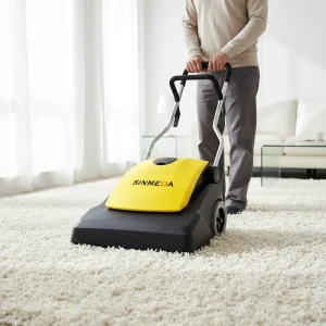 Industrial Wet Dry Carpet Vacuum Cleaner Carpet Extractor Manual Push Brush 35L Dust Bag