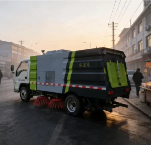 Intelligent Road Dust Cleaning Machine Road Sweeper Truck Engine Motor Drive on Cleaning PLC Control Pump Gear Cold Water Snow