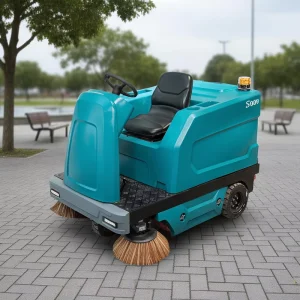 Intuitive GIYO S1600 New Ride On Electric High Pressure Vacuum Floor Sweeper with 155L Trash Capacity and 4 6h Runtime