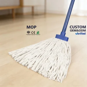 Iron Strip Cotton Wet Socket Mop with Long Handle for Household Floor Cleaning Premium Product