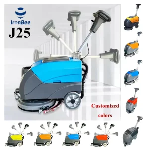 J25 Portable Hand Self propelled Push Mini Walk Behind Floor Scrubber Small Floor Cleaning Machine With CE