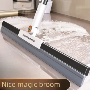 JOYBOS Durable Multi Functional Magic Broom with Plastic Handle and Polypropylene Brush for Bathroom Water Removal Hair Cleaning