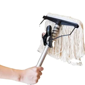 Japanese Floor Cleaning Products Wet Cotton Mop with Thin Yarn Cut end Mop Head