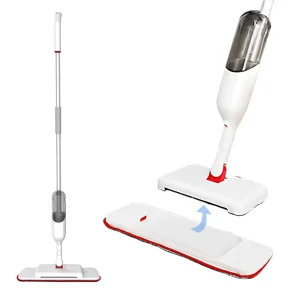 Jesun 3 in 1 Floor Cleaner Water Spray Mop with Carpet Sweeper Microfiber Flat Mop & Clean Carpet Broom Sweeper Set for Home