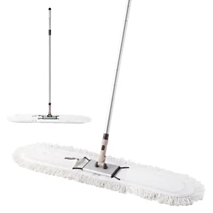 Jesun Commercial Mop Flat 40″ Large Industrial Cotton Cleaning Floor Mop for Office Garage Warehouse Factory Mall Deck