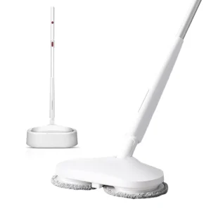 Jesun Cordless Electric Mop with Self Cleaning Base Lightweight Wireless Electric Spin Spray Mop with Hands Free Cleaning System