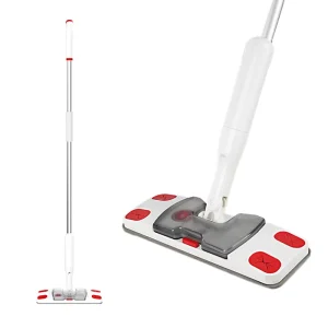 Jesun Disposable Non woven Water Spray Mop Wet Dry Dust Cleaning Floor Flat Mop with Spray
