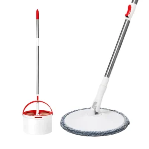 Jesun Microfiber 360 Spin Magic Mop and Bucket Dry Wet Hands free EasyWring Microfibre Mop Bucket with Wringer Set