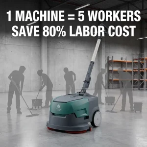 K1 Mini Commercial Walk-Behind Floor Scrubber Dryer 24V Lithium Battery for Small Spaces