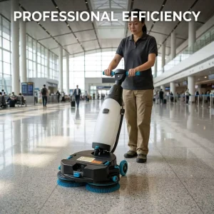 K4 Walk-Behind Floor Washer 500mm Double Brush Floor Scrubber Cleaning Machine for Logistics Warehouse