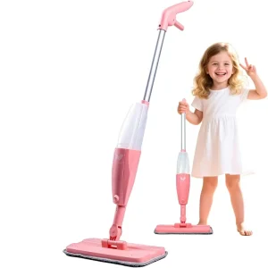 Kids Spray Mop Cleaning Toy with Washable Pads