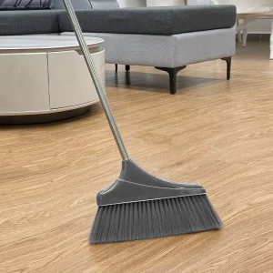 Kitchen Broom Upright Floor Sweeper Stainless Steel Long Handle Pet Soft Bristles